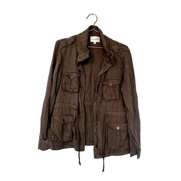 Maison Jules Olive Green Utility Jacket - Size Medium - Picture 2 of 5